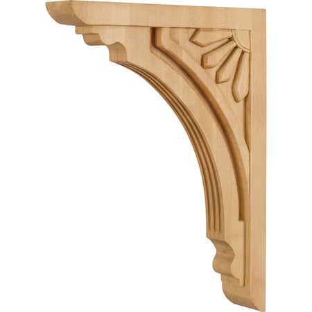 Hardware Resources 2" Wx10-11/16"Dx14"H Alder Art Deco Corbel COR5-4ALD